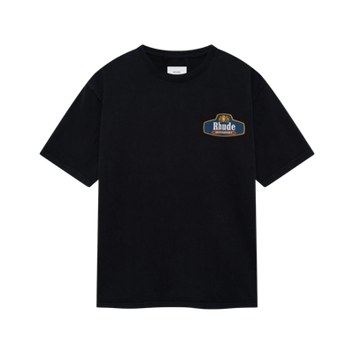 RHUDE RACING CREST TEE VINTAGE BLACK