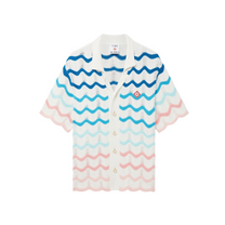 Gradient Wave Crochet Shirt