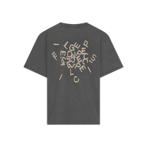 T-shirt Alphabet Travertine Vintage Black