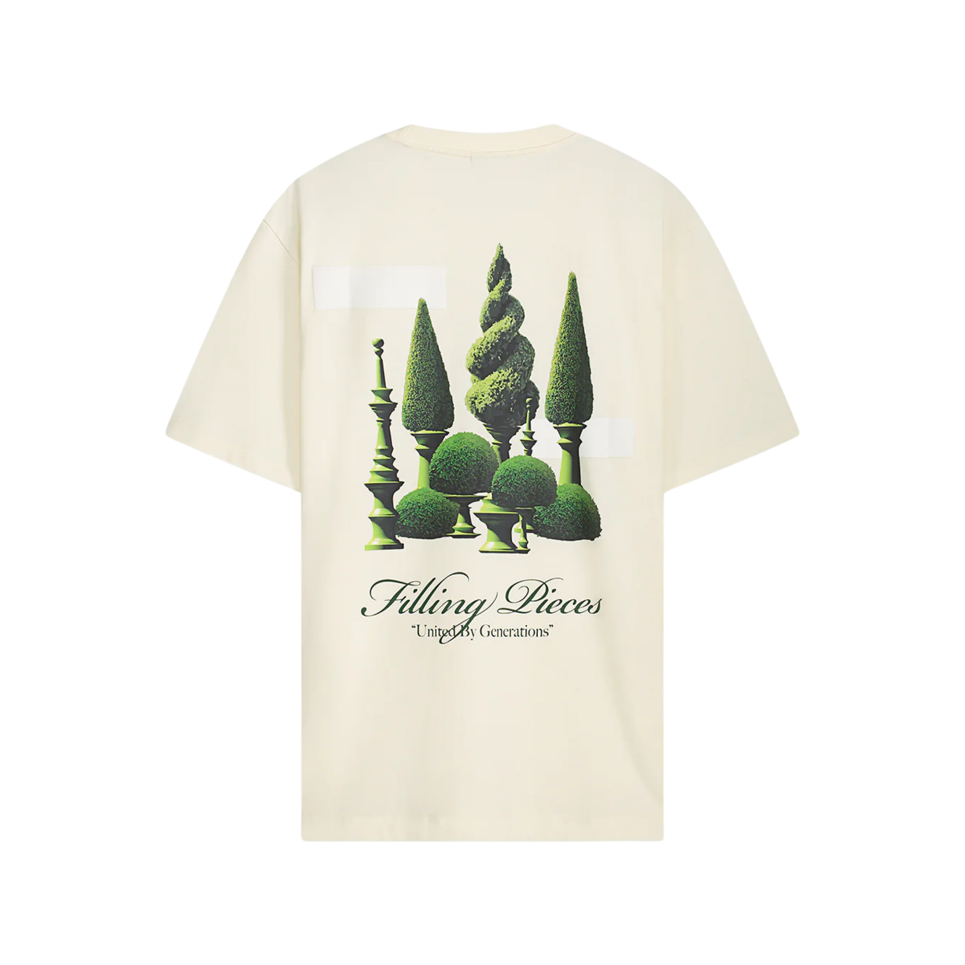 T-shirt Topiary Vintage Antique White