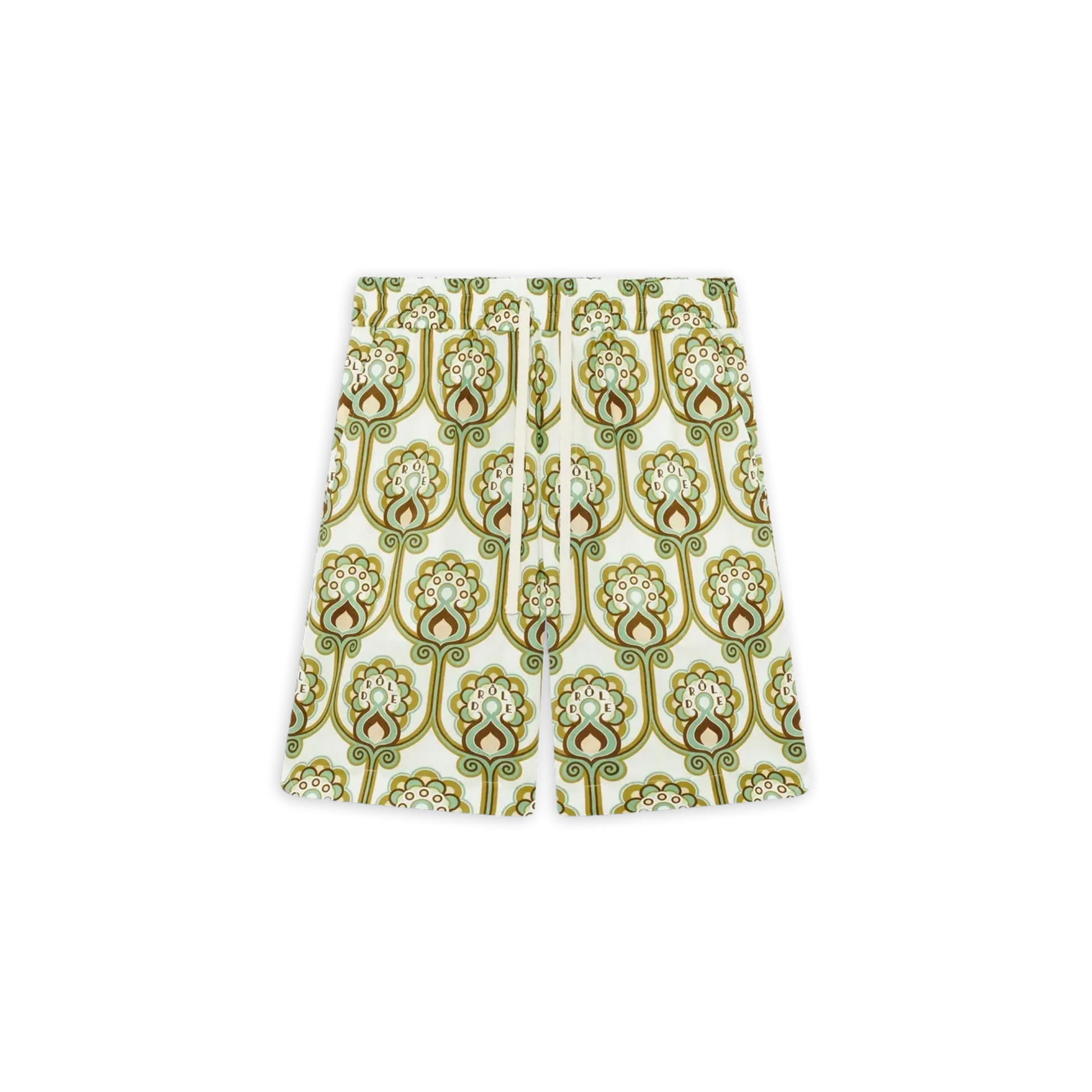Short Tapisserie Florale Lin