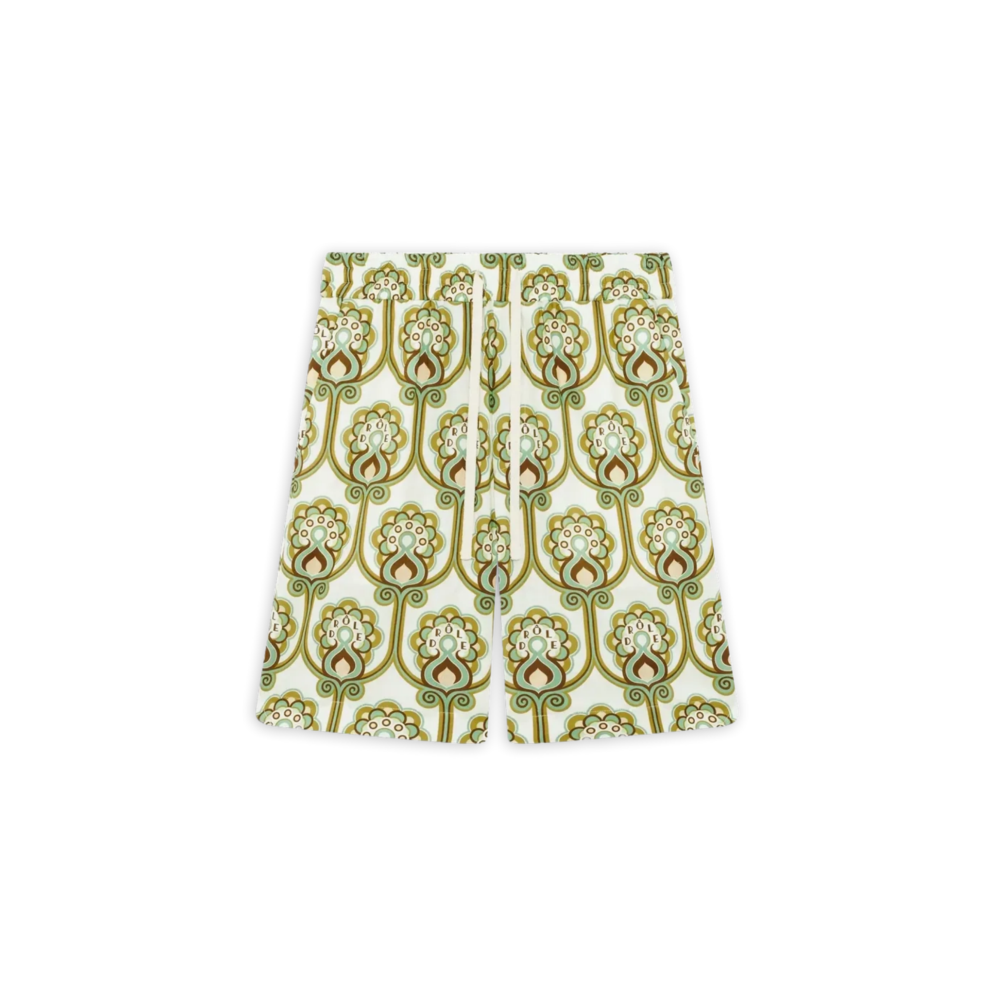 Short Tapisserie Florale Lin