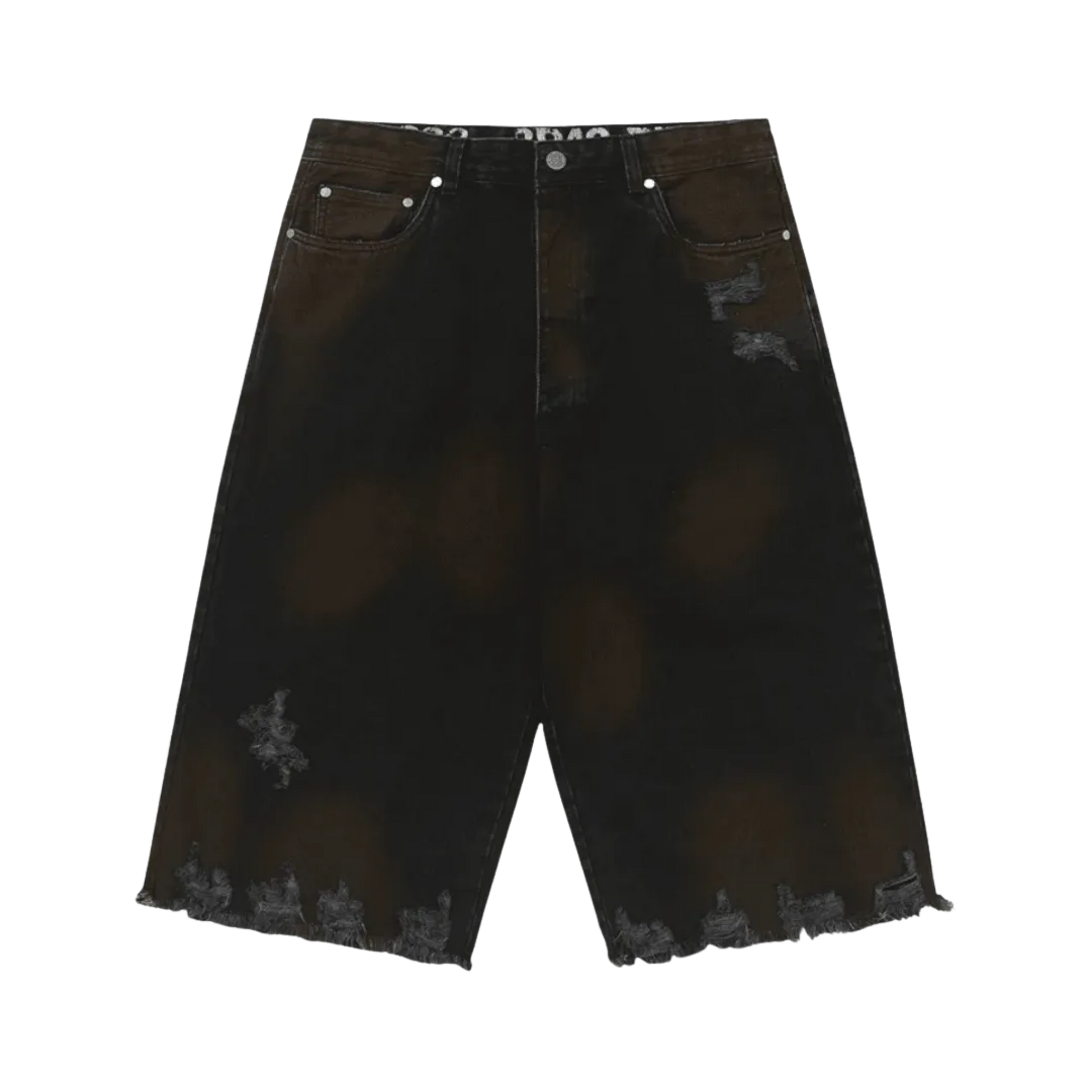 Black Denim Capri Trousers - Black Denim
