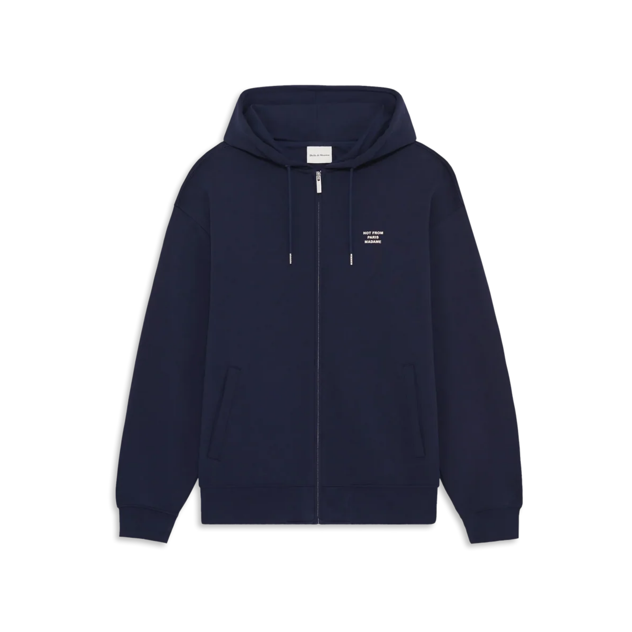 Slogan Zip Sweatshirt Navy