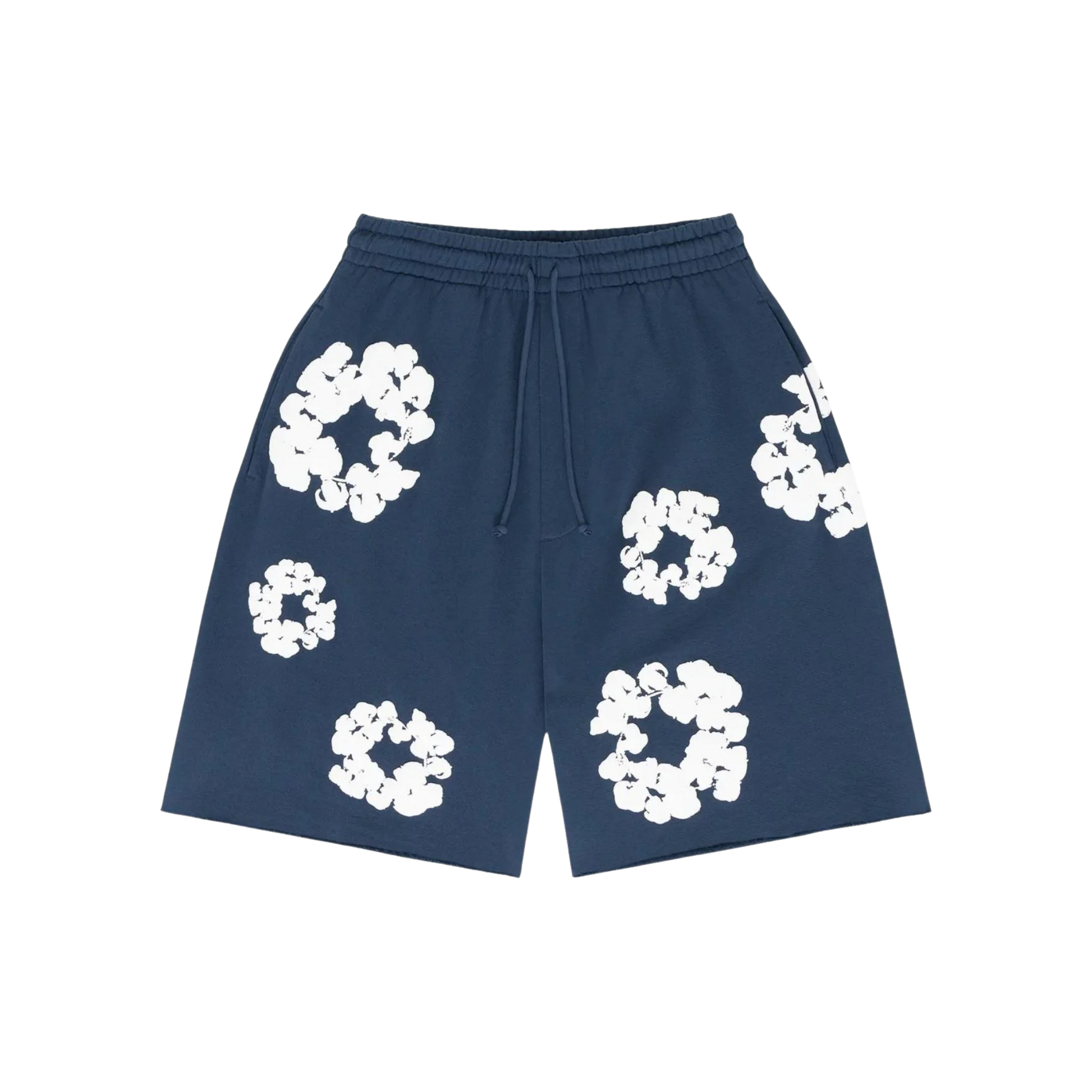 Denim Tears Cotton Wreath Logo Shorts - Navy Blue