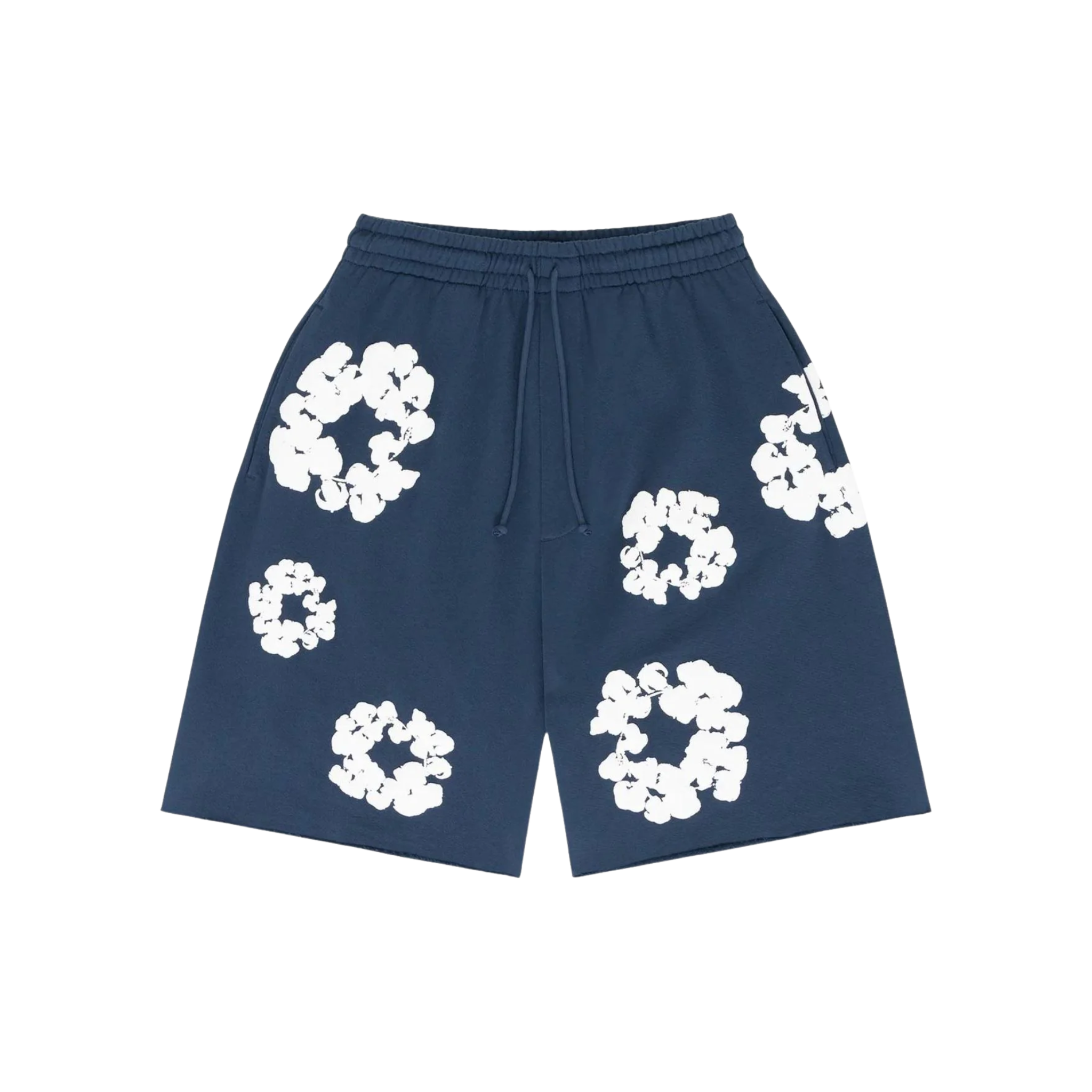 Denim Tears Cotton Wreath Logo Shorts - Navy Blue