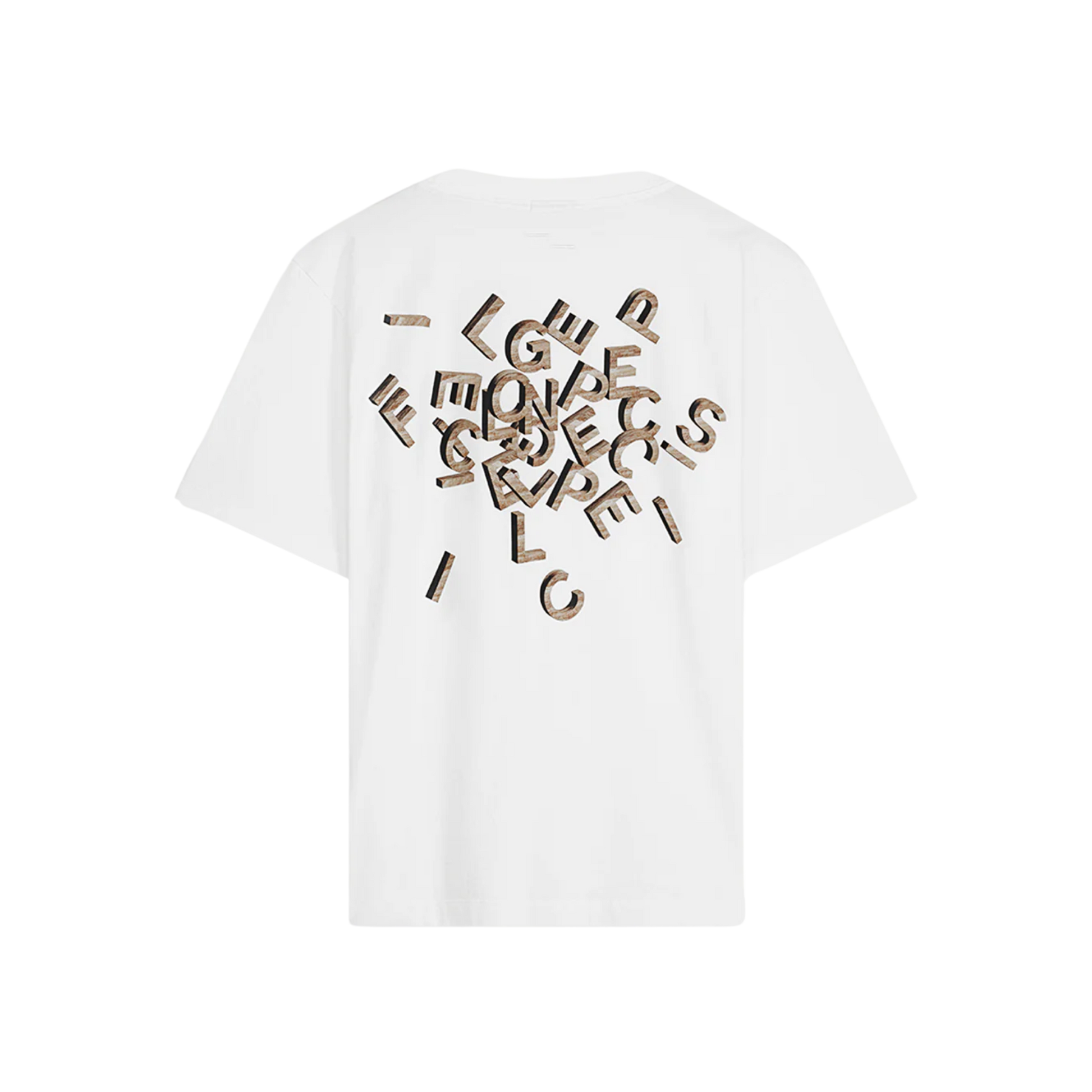 T-shirt Alphabet Travertine White