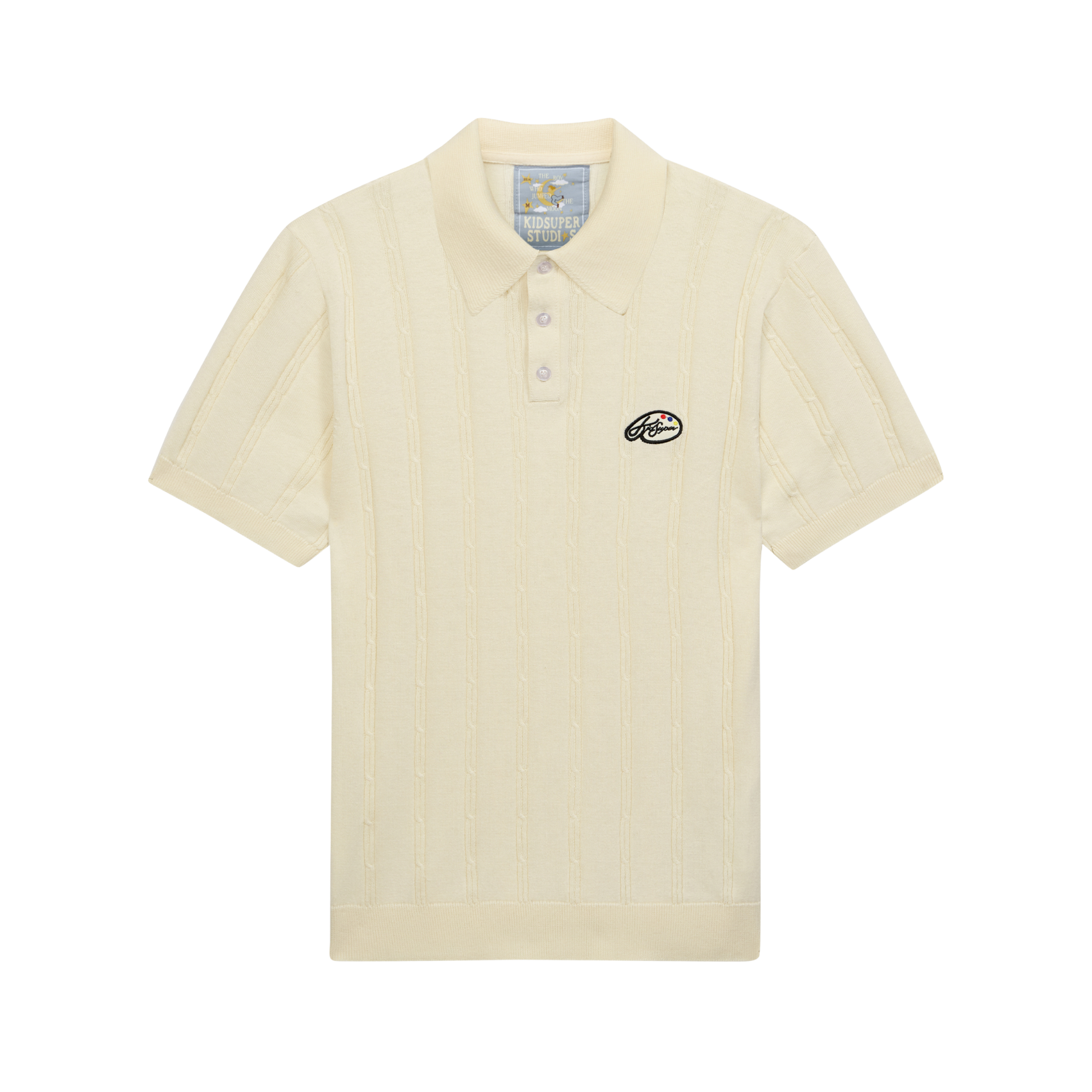 Painters Logo Knit Polo Cream