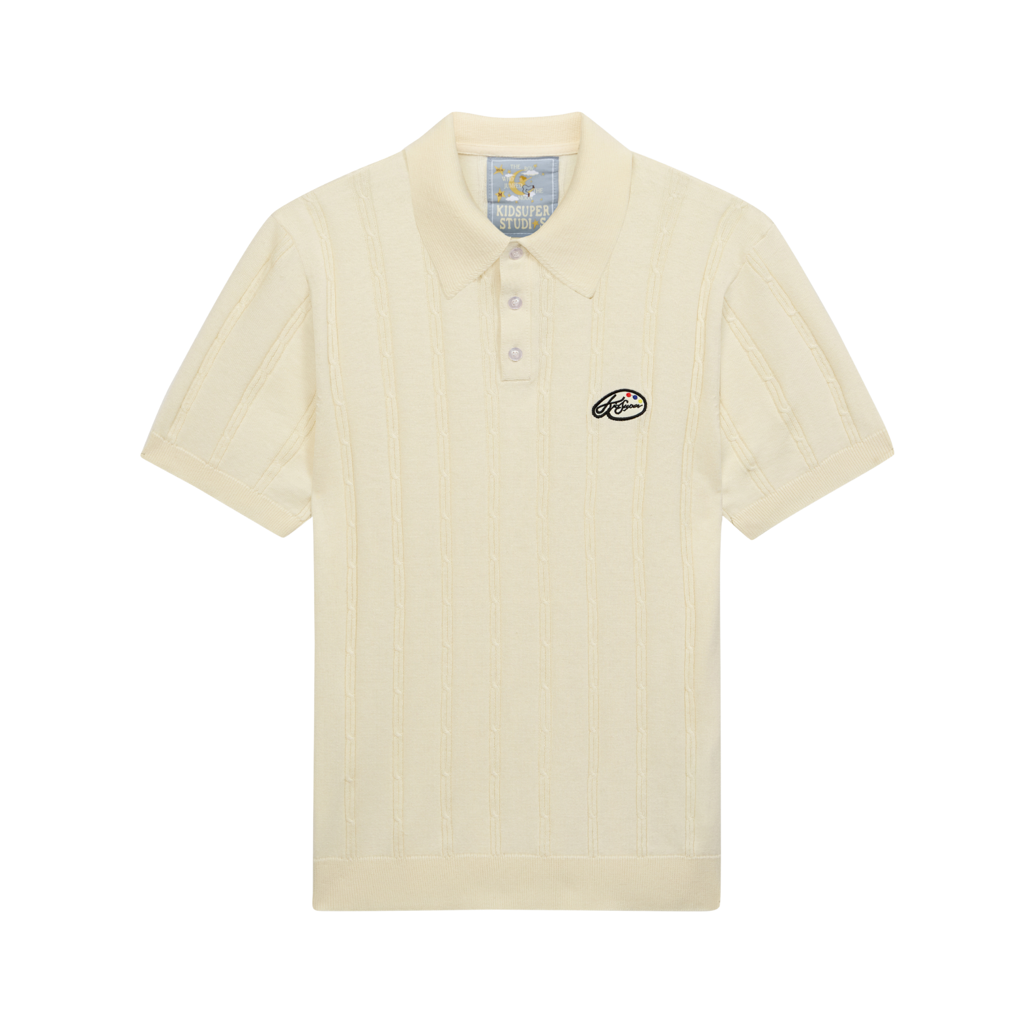 Painters Logo Knit Polo Cream