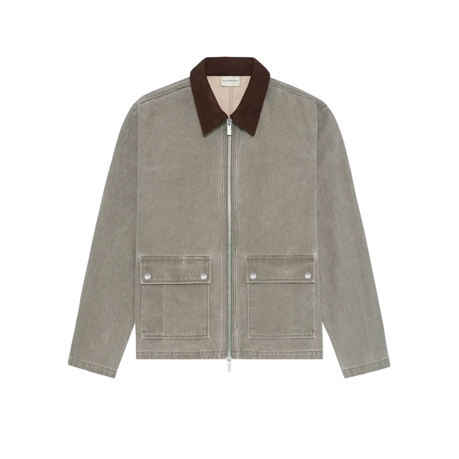 Washed Zipped Denim Jacket