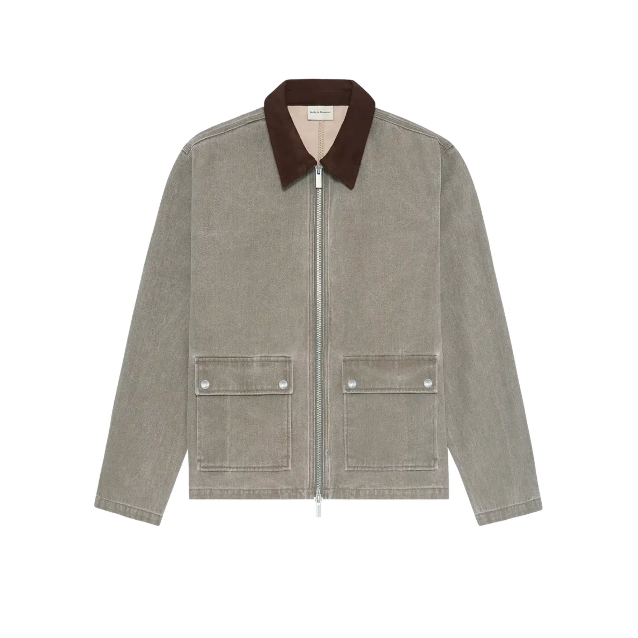 Washed Zipped Denim Jacket