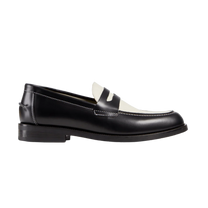 Wilde Black + White Penny Loafer