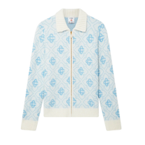 Mohair Monogram Zip Jumper