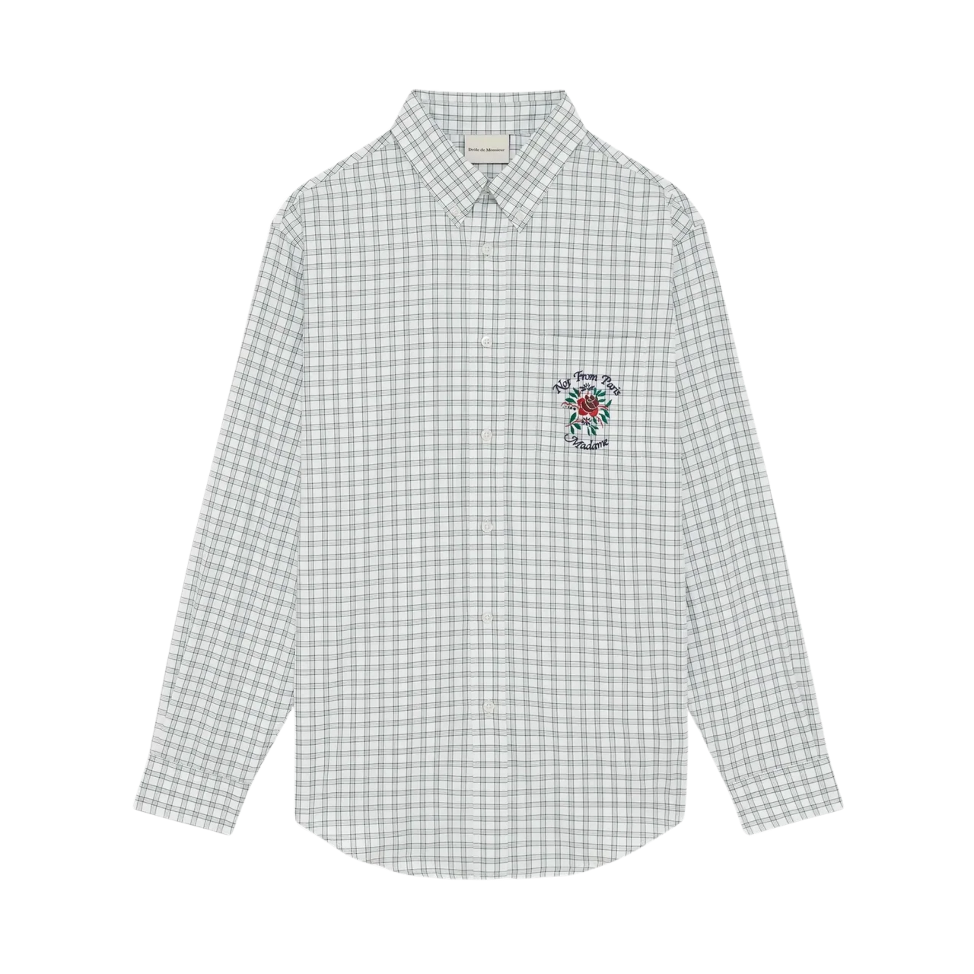 Chemise Carreaux Slogan Rose