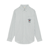 Chemise Carreaux Slogan Rose