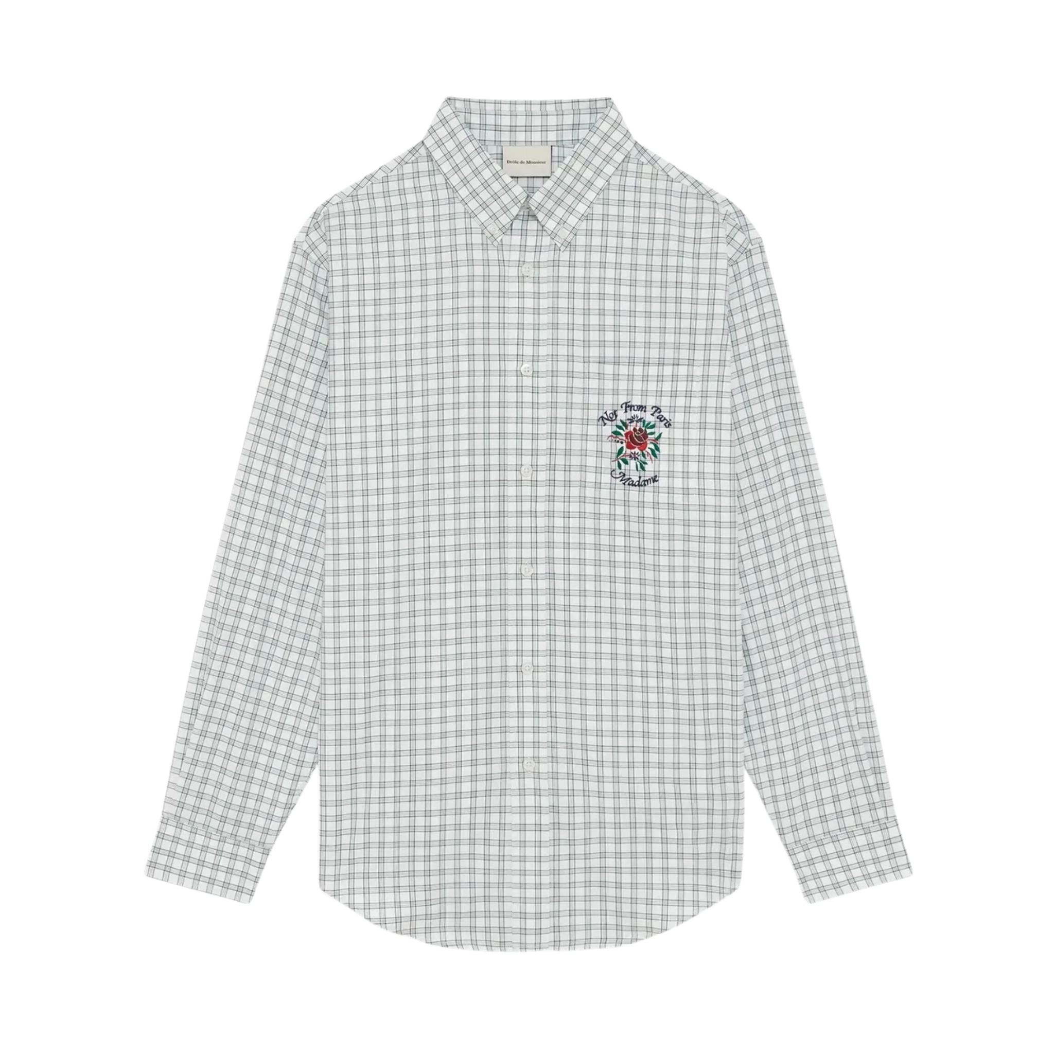 Chemise Carreaux Slogan Rose