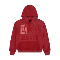 Sun Faded Hoodie Red
