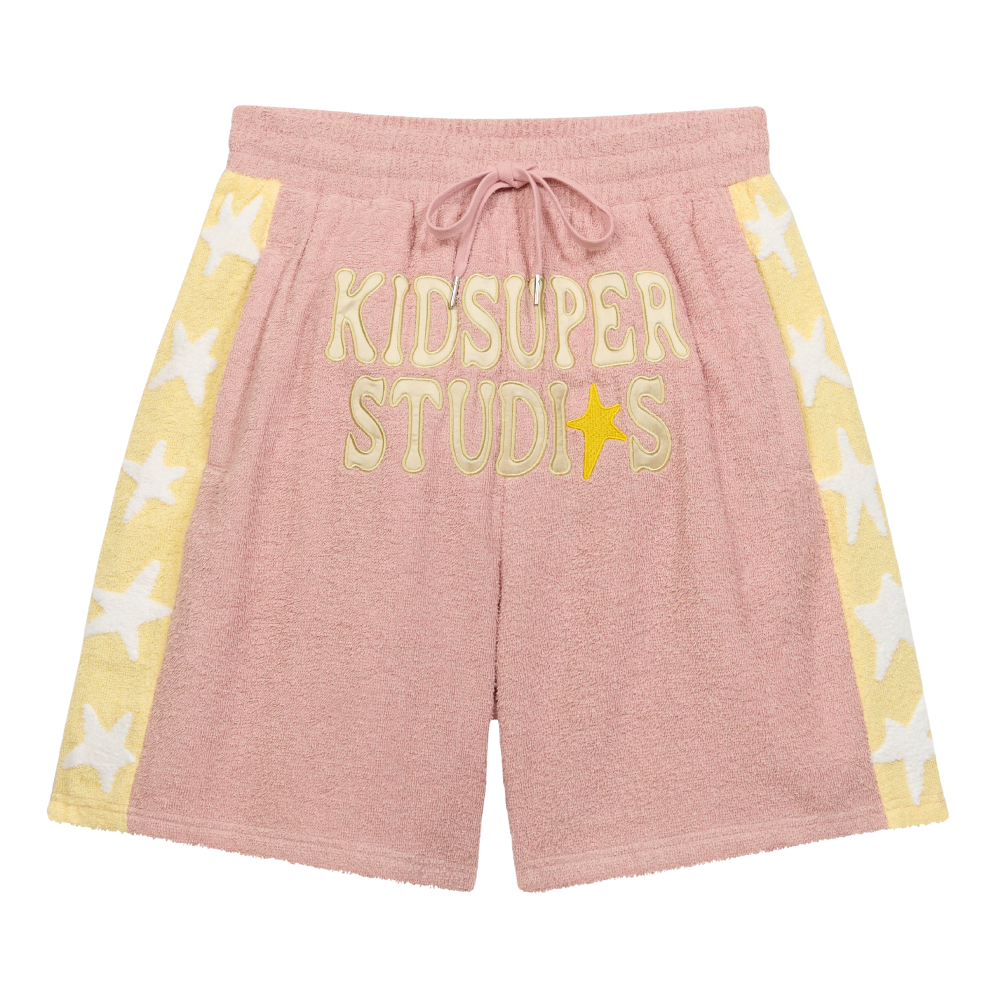 Terrycloth Stars Shorts Pastel Pink