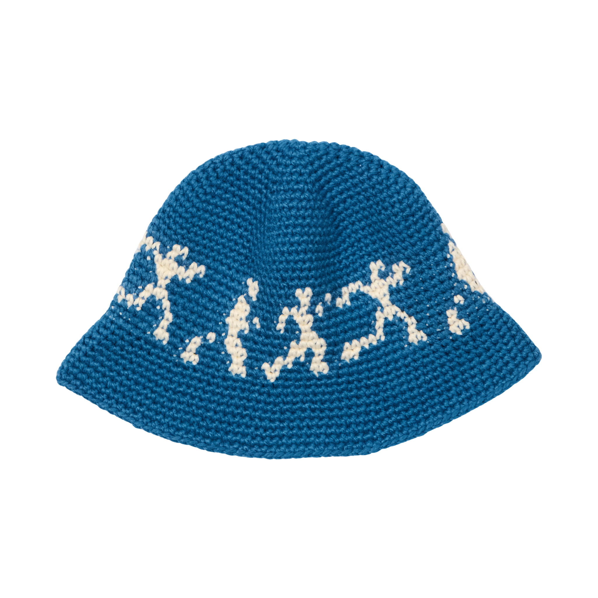 Running Guys Crochet Hat-Blue