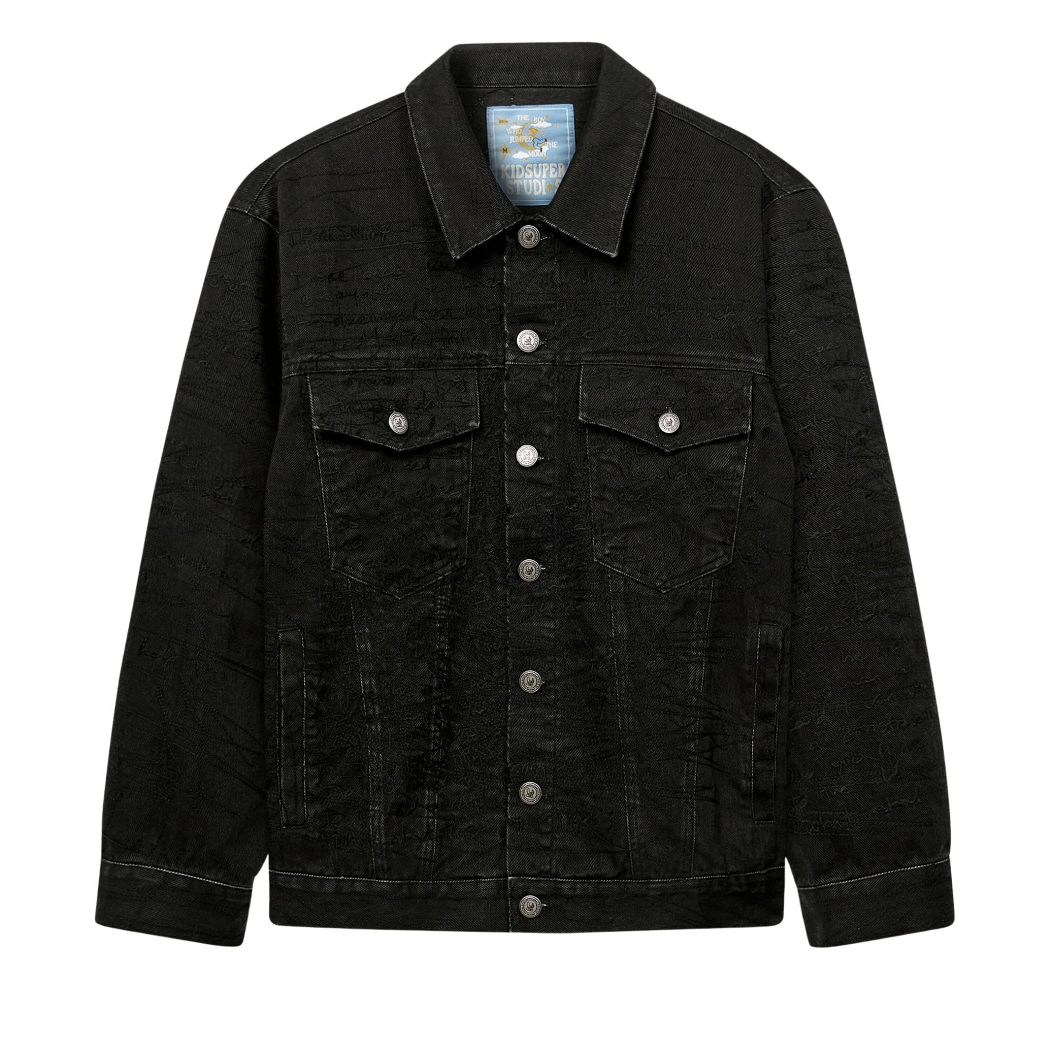 Manuscript Embroidered Jacket Black