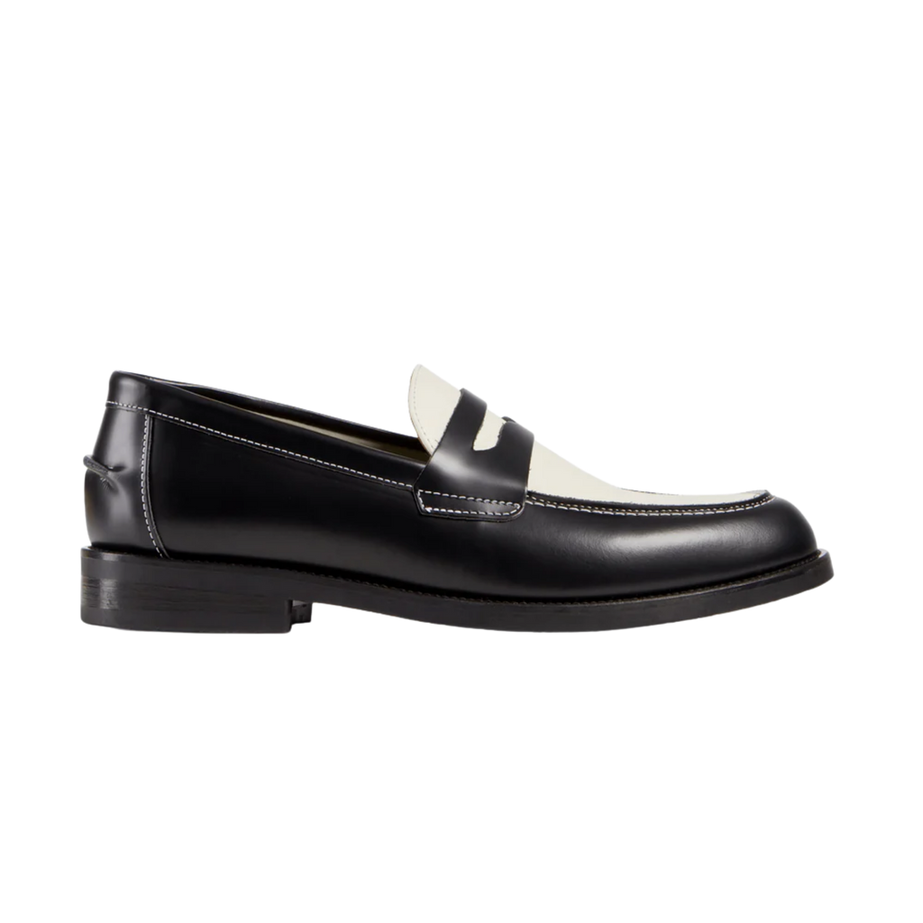 Wilde Black + White Penny Loafer