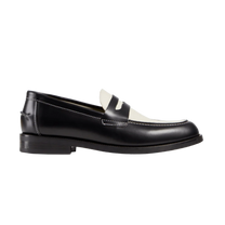 Wilde Black + White Penny Loafer