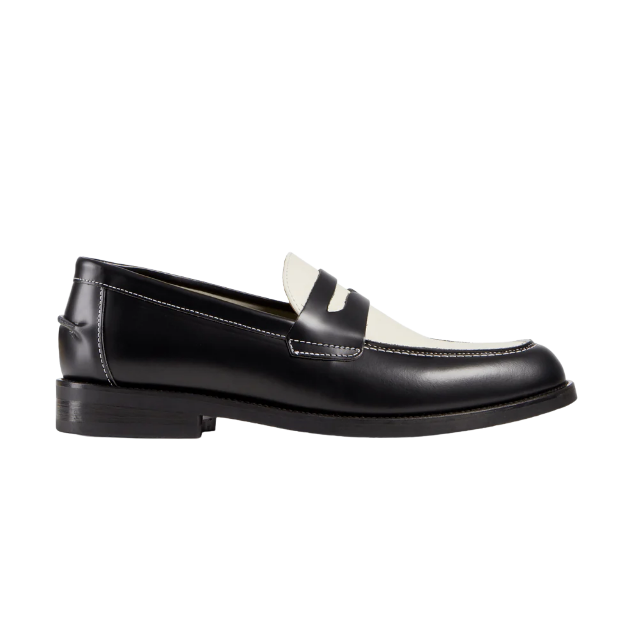 Wilde Black + White Penny Loafer