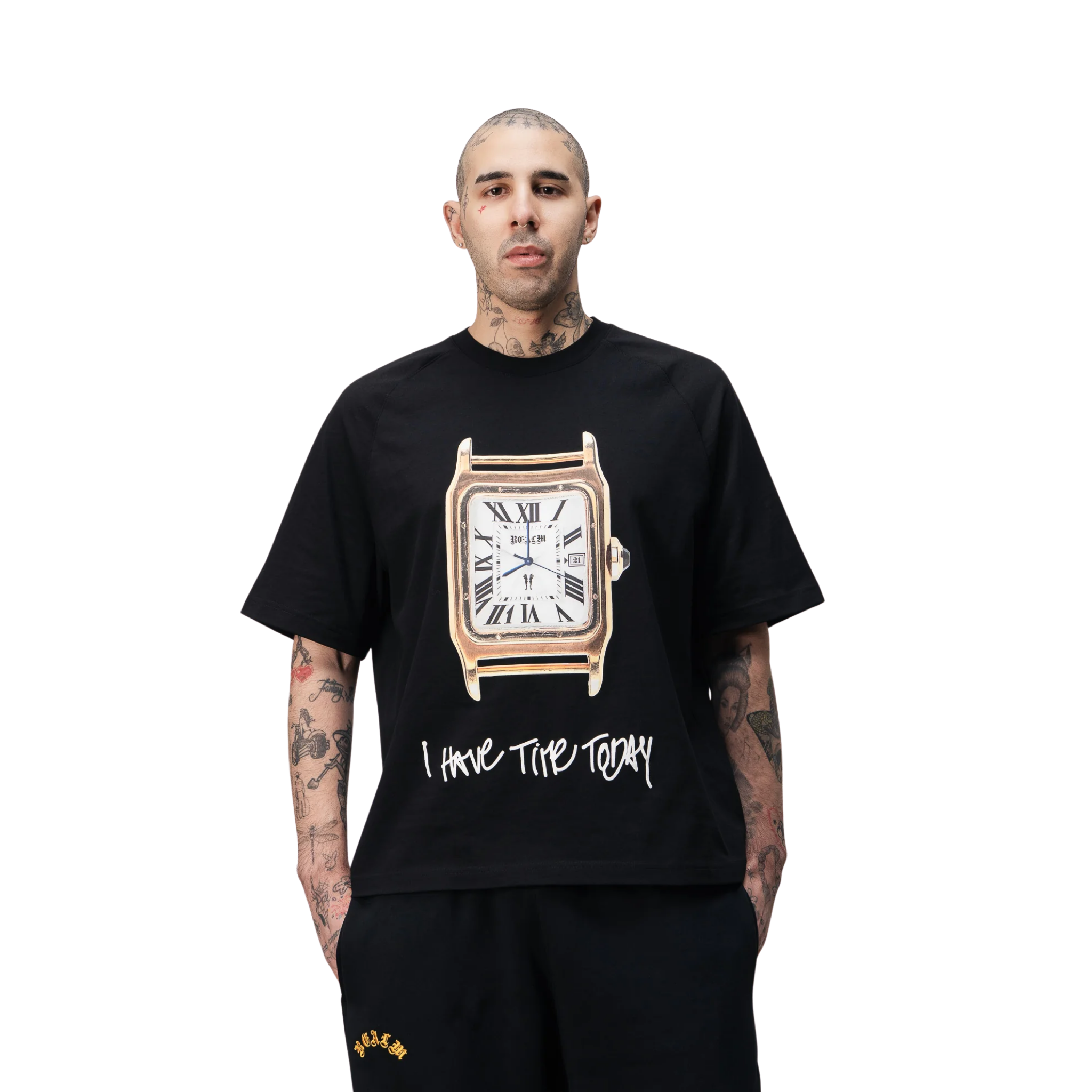 Realm Clock Tee Black