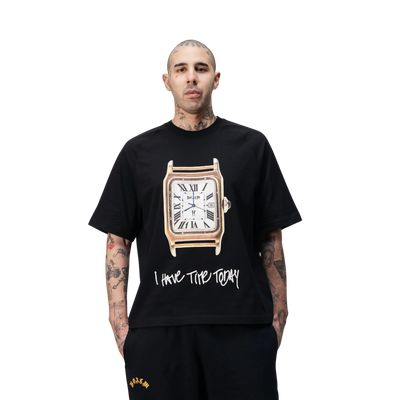 Realm Clock Tee Black