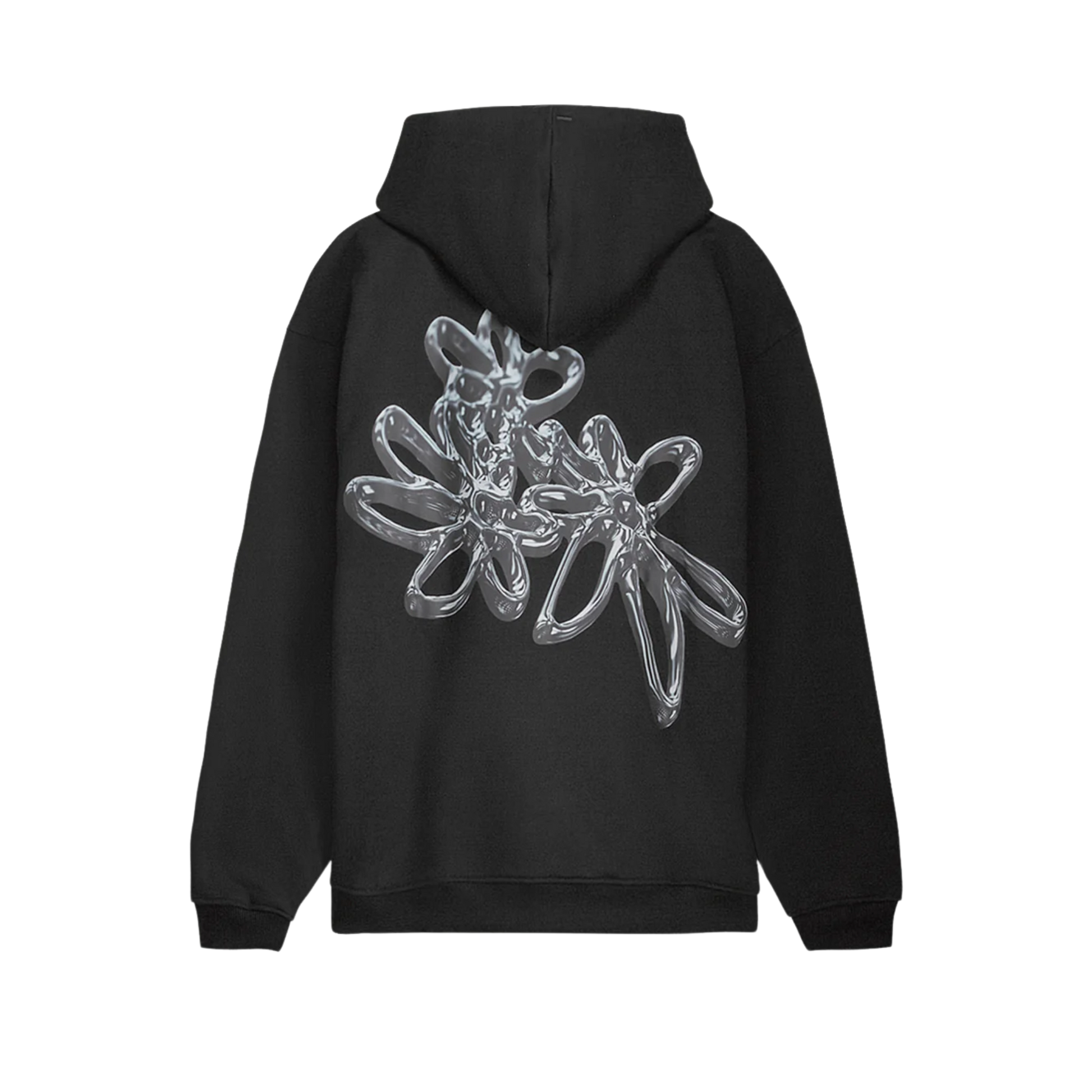 Zip Hoodie Chrome Flower