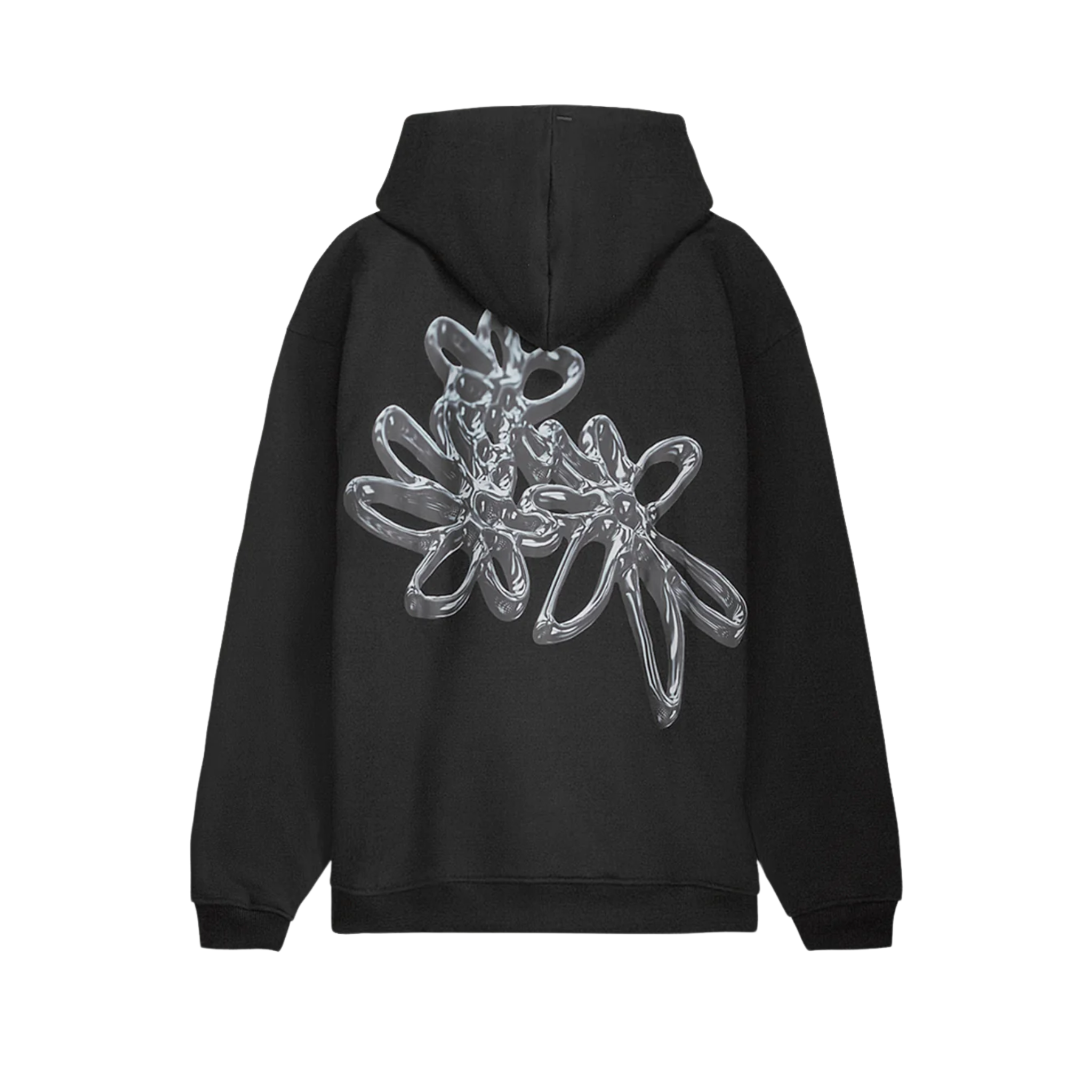 Zip Hoodie Chrome Flower