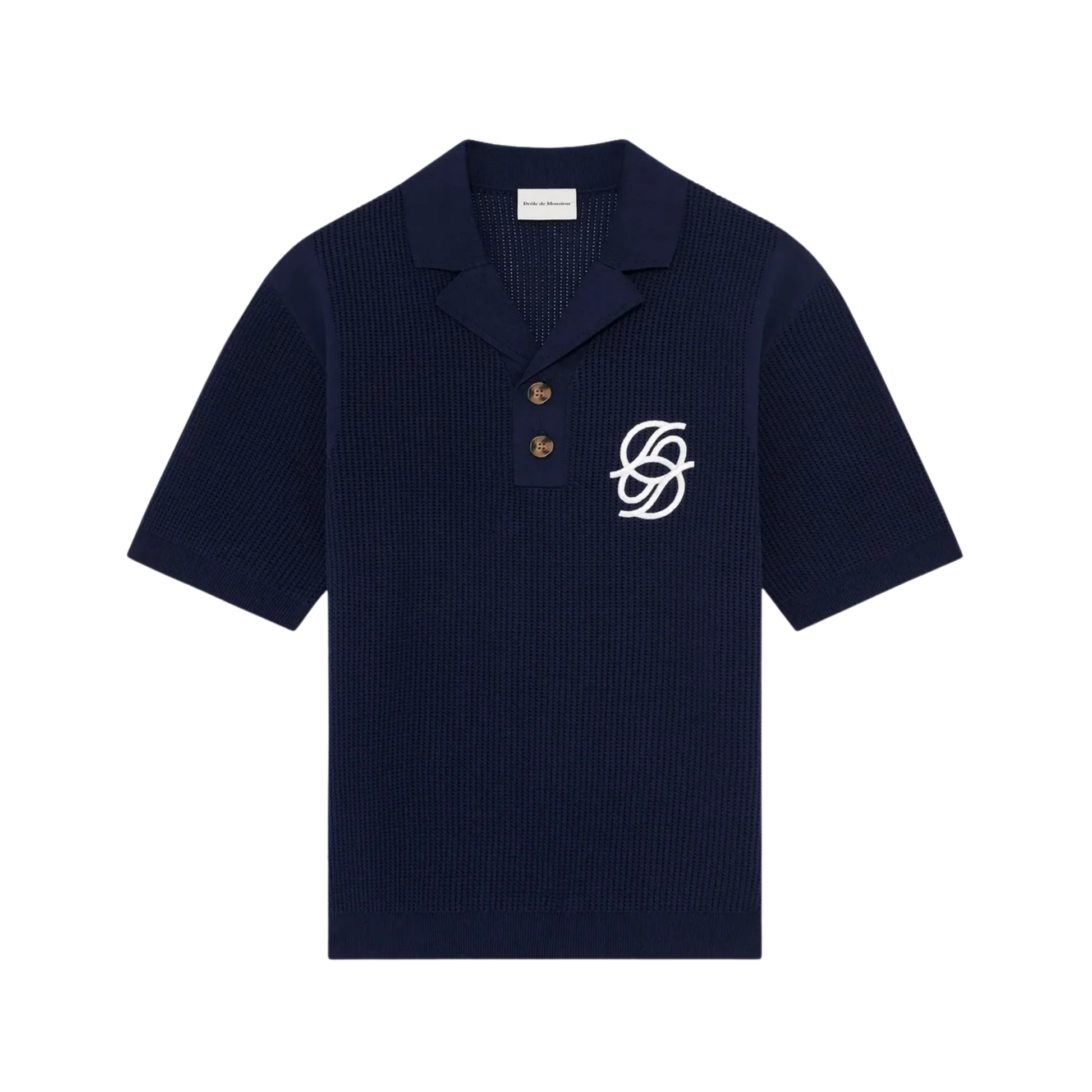 Polo Maille Monogramme Navy