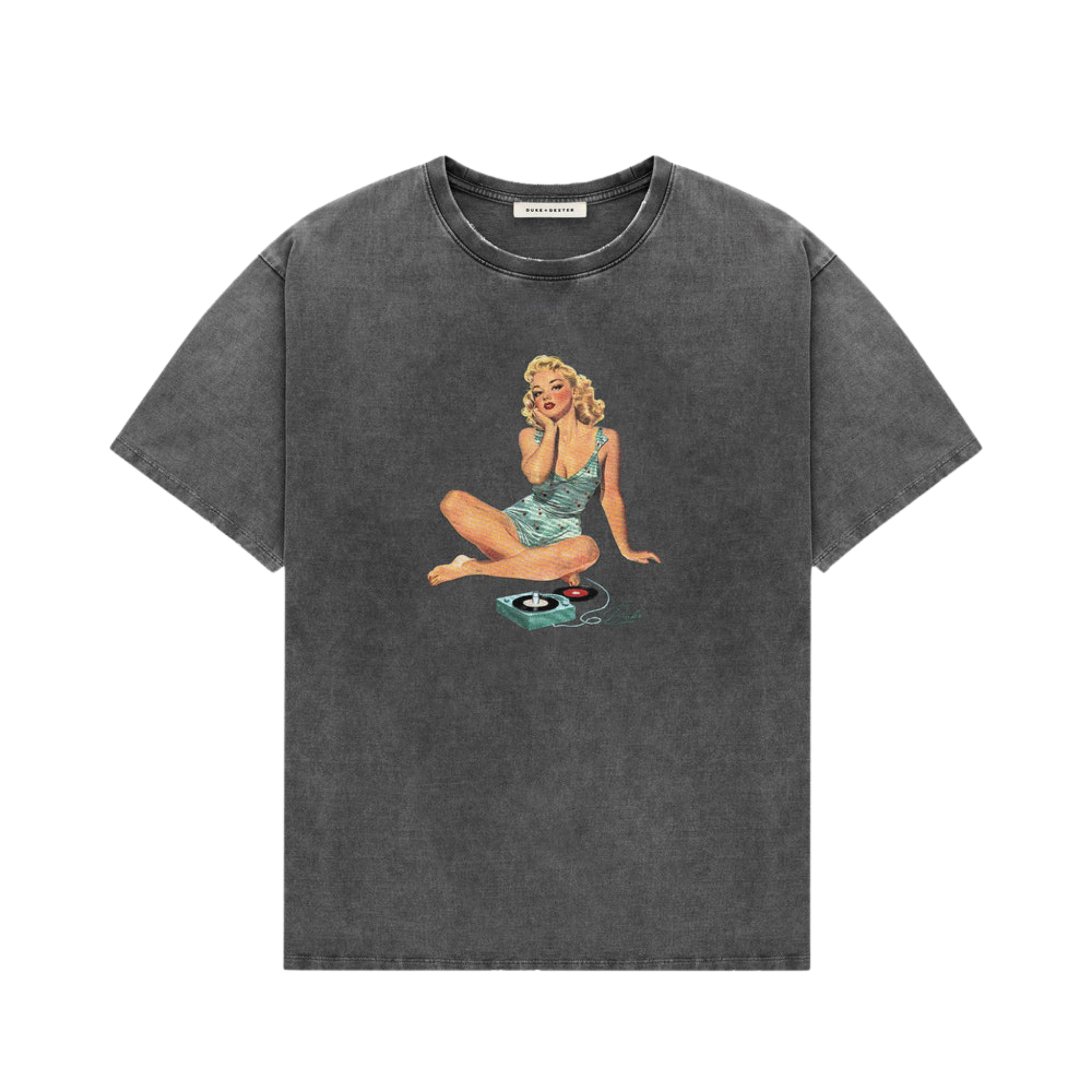 Pin Up II Washed Grey T-Shirt