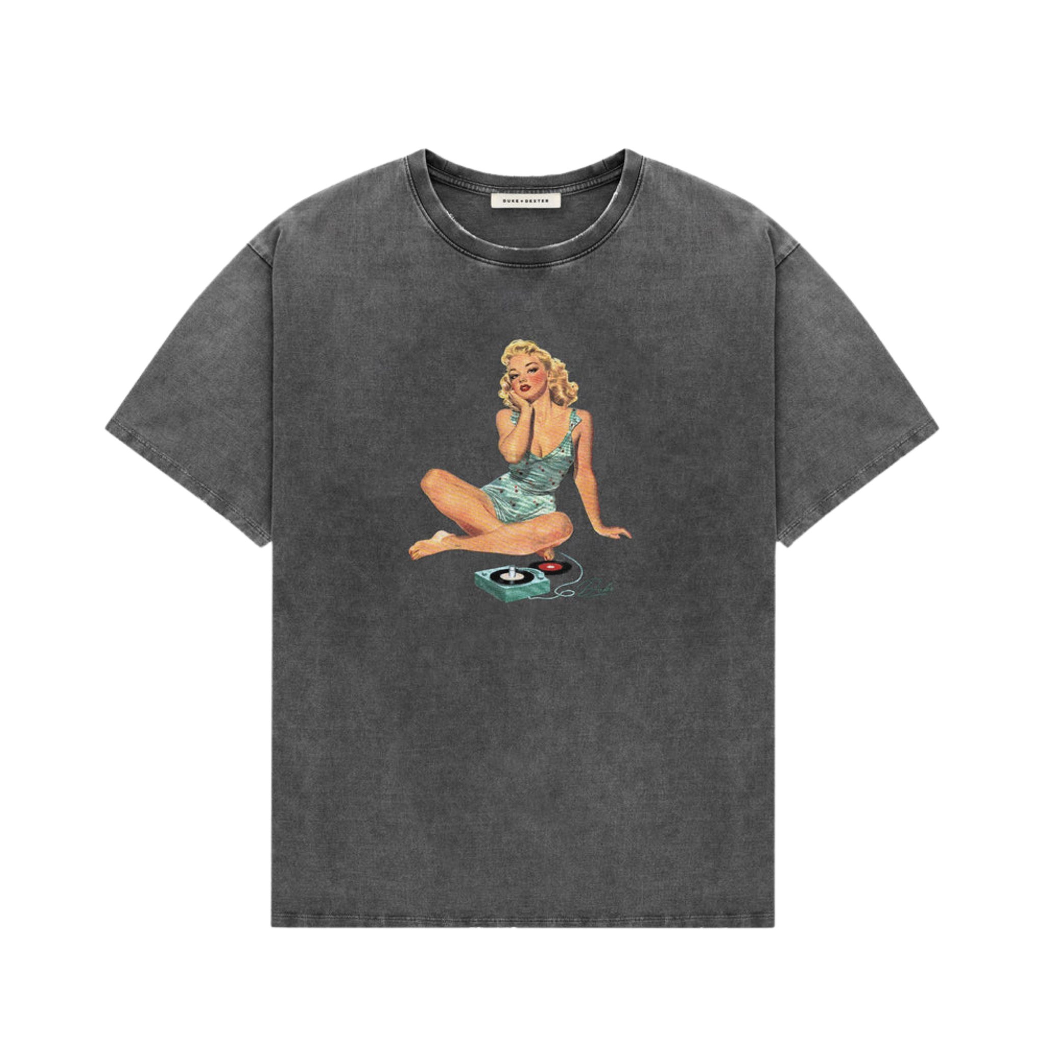 Pin Up II Washed Grey T-Shirt