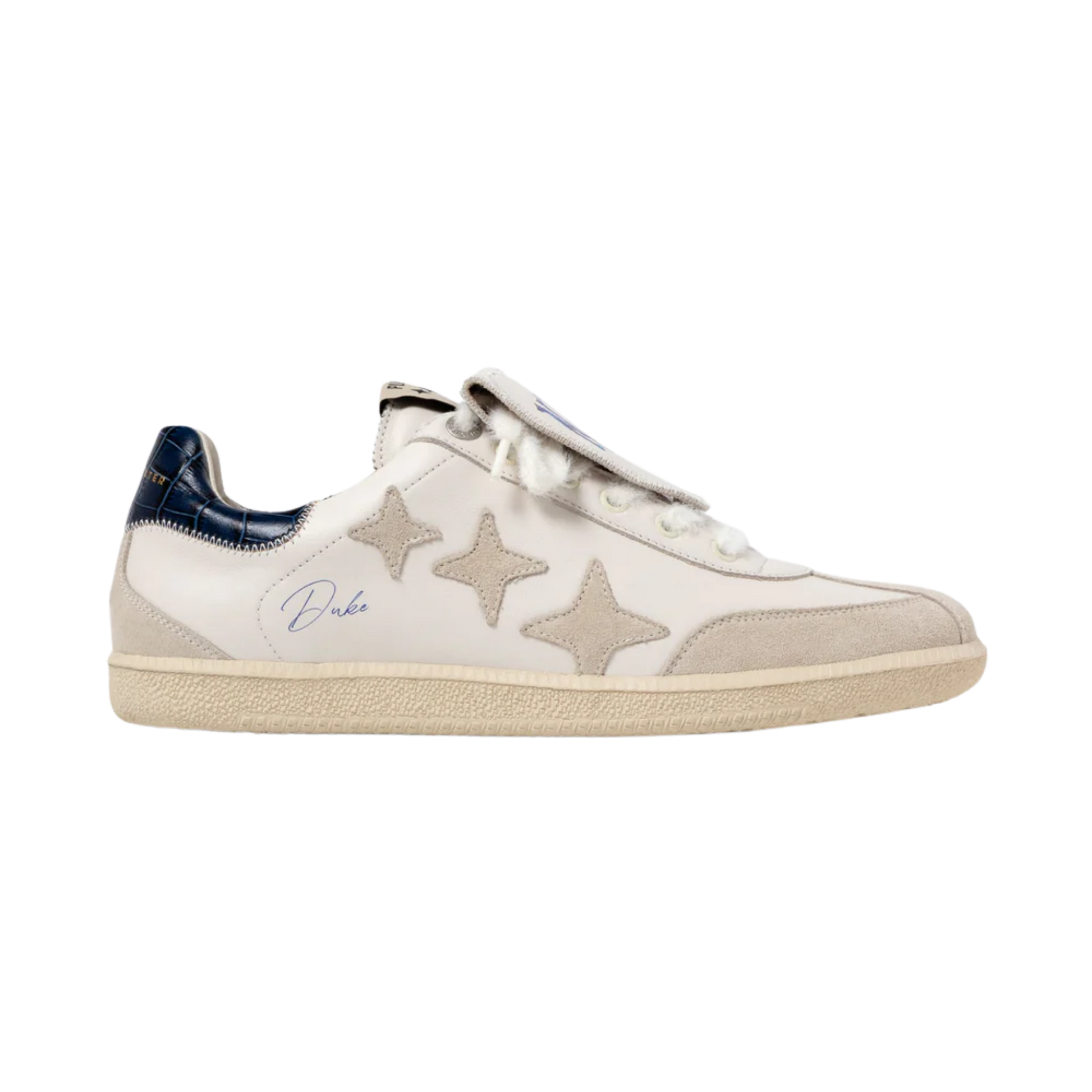 NY White Navy Sneaker