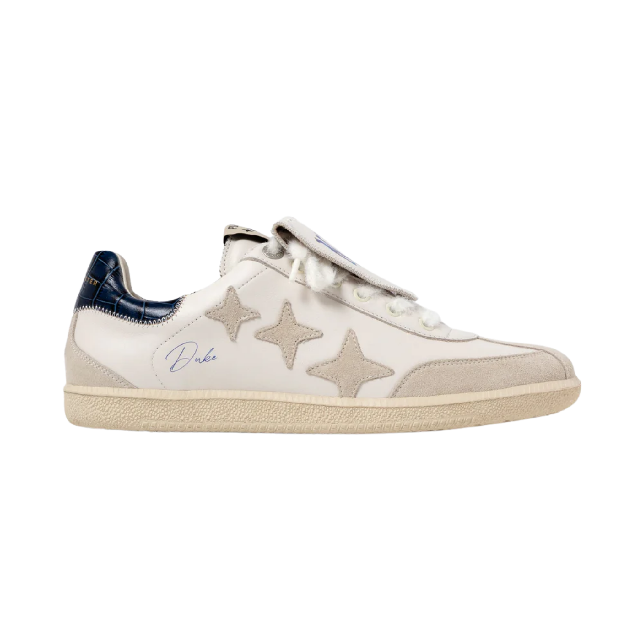 NY White Navy Sneaker