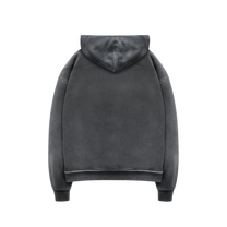NY PAINT SPLATTER WASHED GREY HOODI