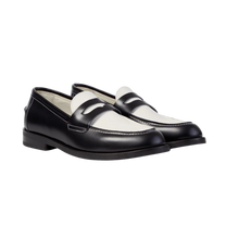 Wilde Black + White Penny Loafer