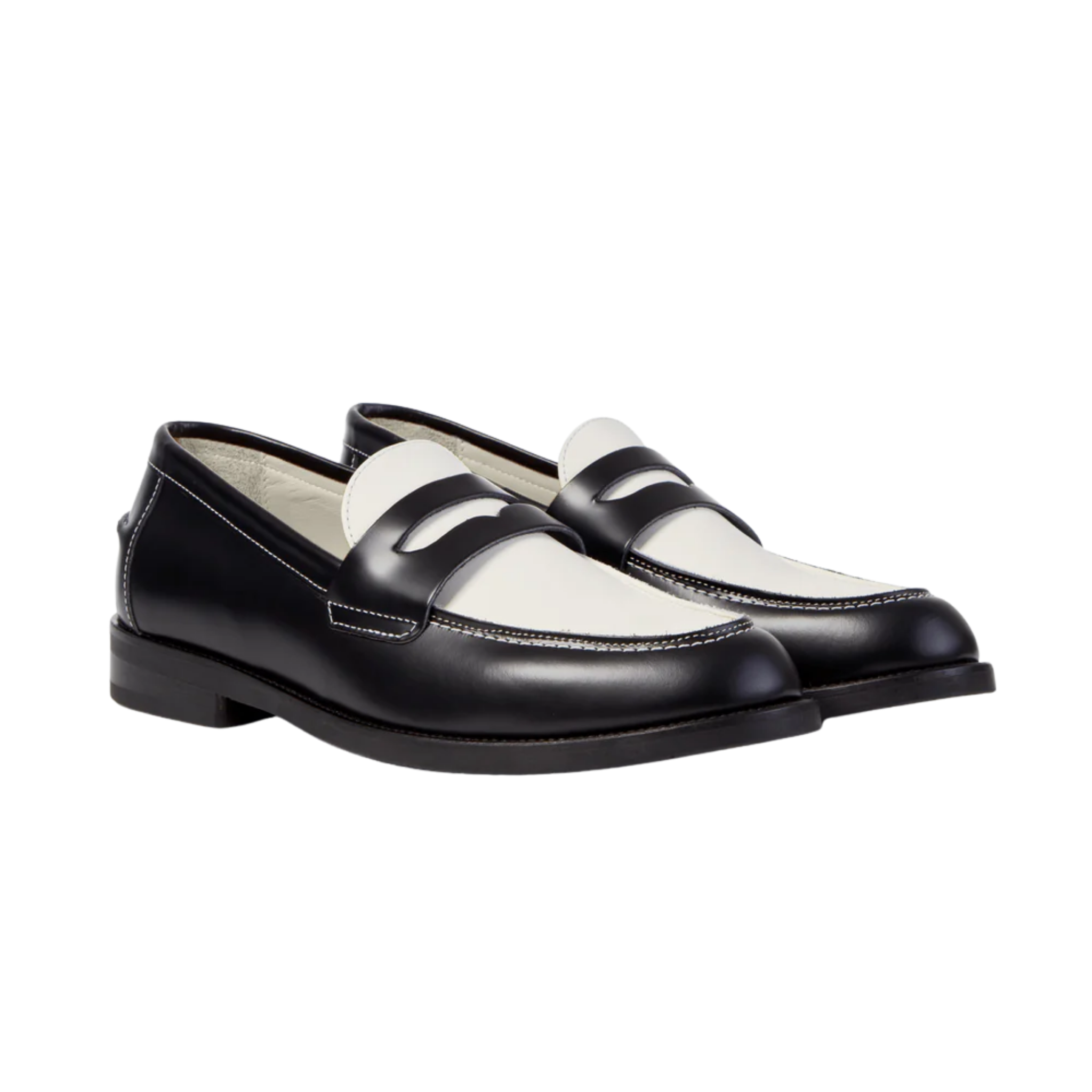 Wilde Black + White Penny Loafer