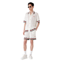Cotton Montagne Ondulee Short Sleeve Crochet Shirt
