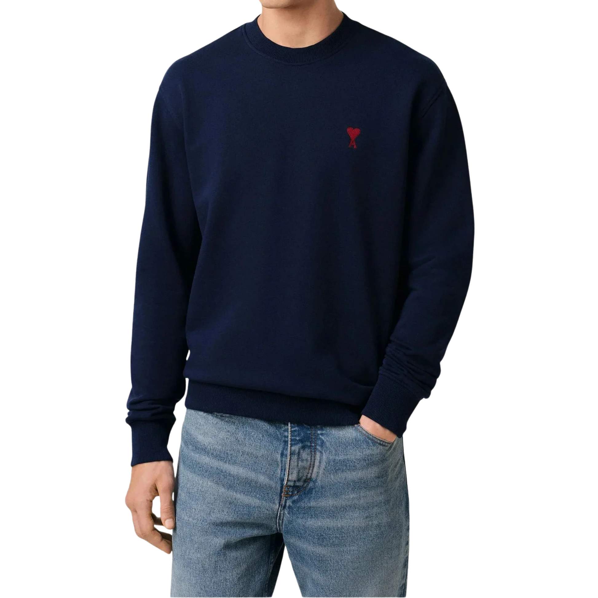 Sweatshirt Ami De Coeur Bleu Marine Rouge