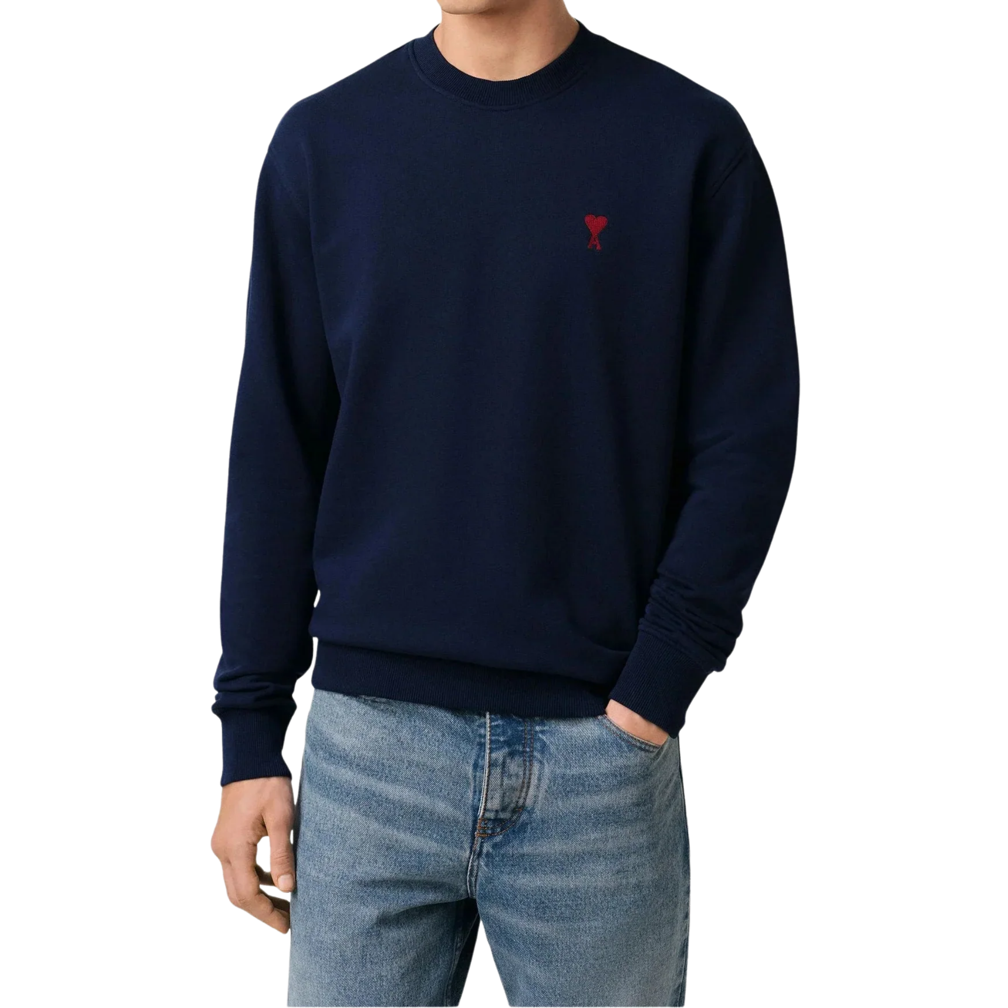 Sweatshirt Ami De Coeur Bleu Marine Rouge