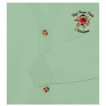 Cardigan Slogan Rose Green