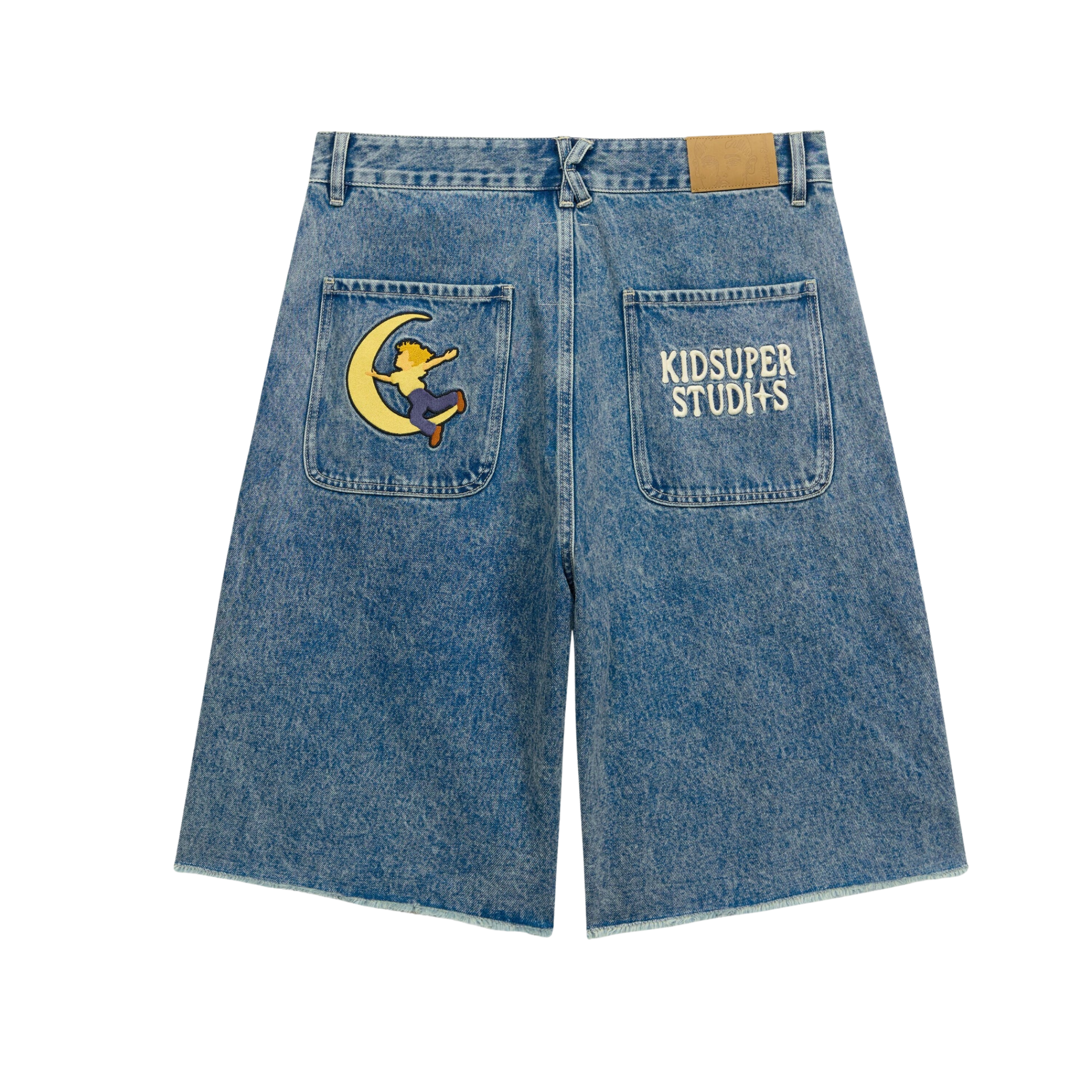 Patches Denim Long Short Dark Blue