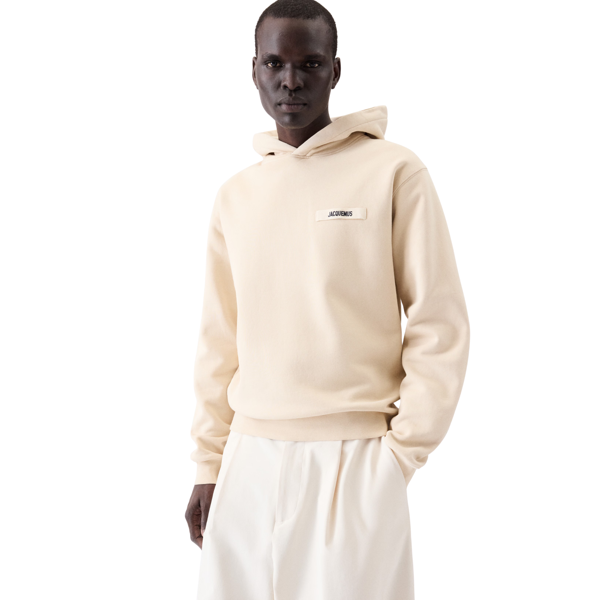 Hoodie avec Capuche Gros Grain Beige