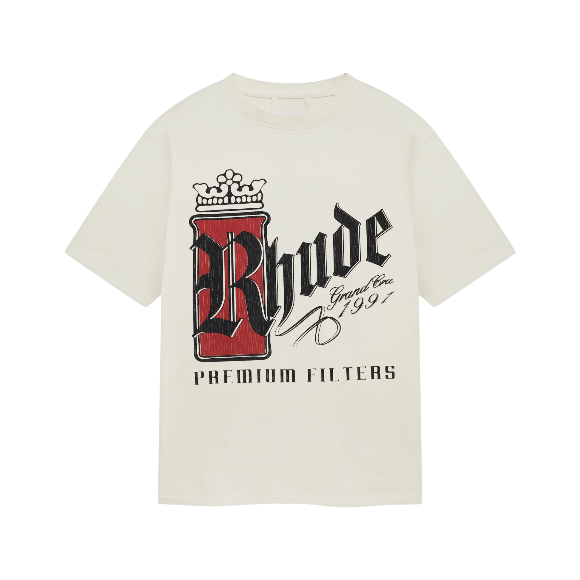 RHUDE FUMAR 91 TEE VINTAGE WHITE