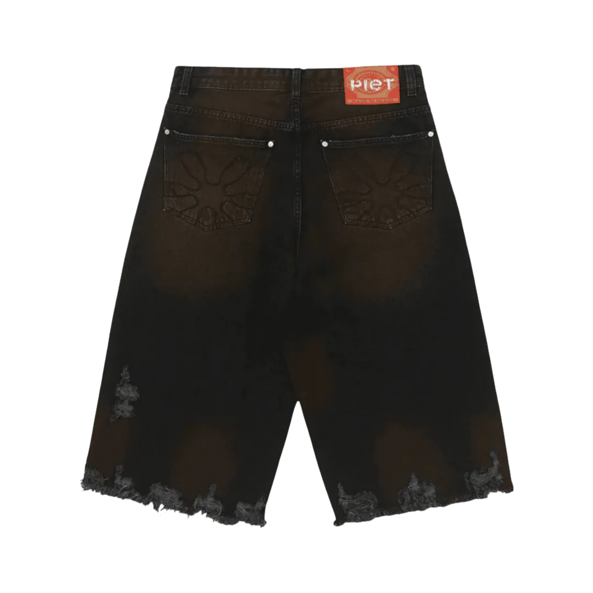 Black Denim Capri Trousers - Black Denim