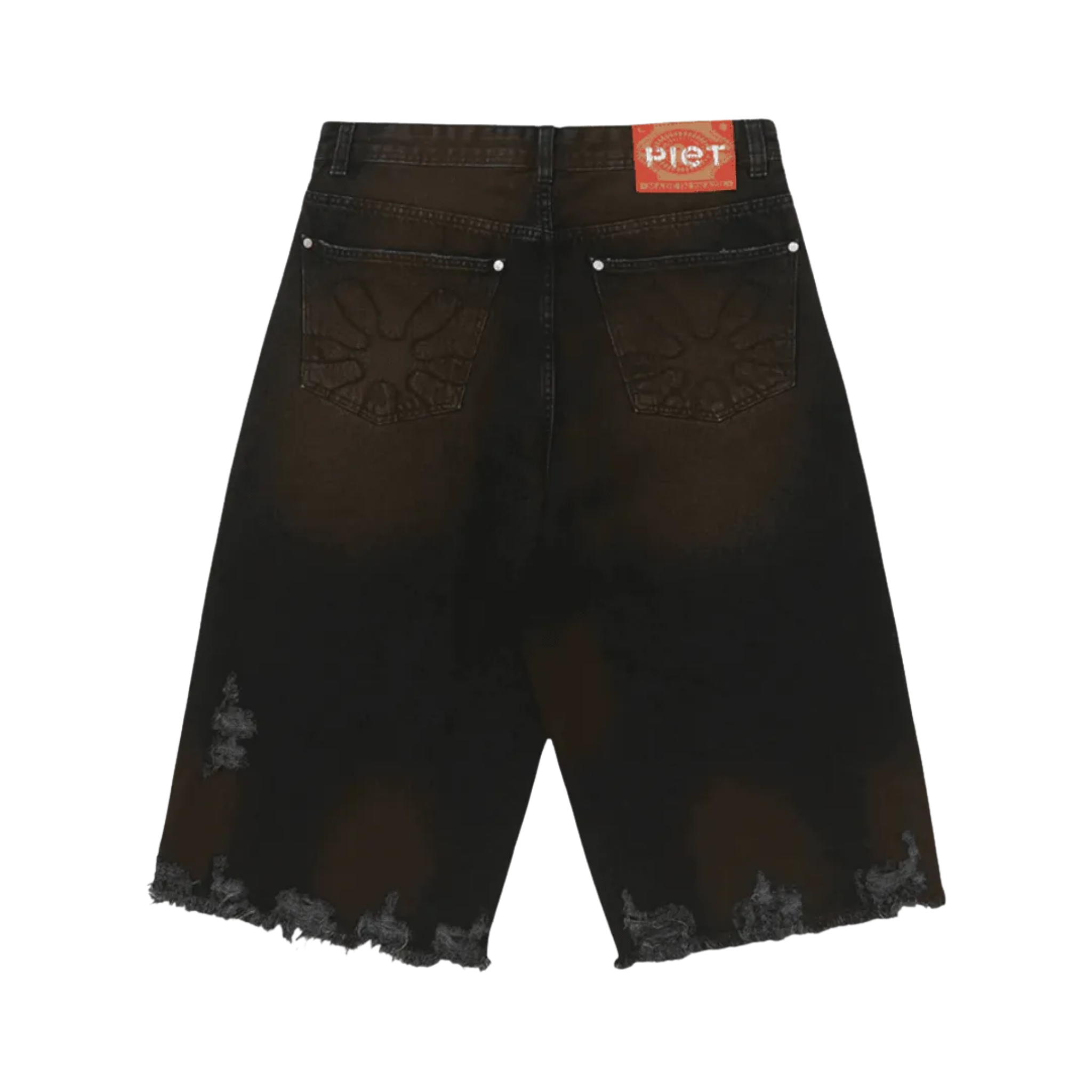 Black Denim Capri Trousers - Black Denim