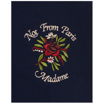 Short Slogan Rose Navy