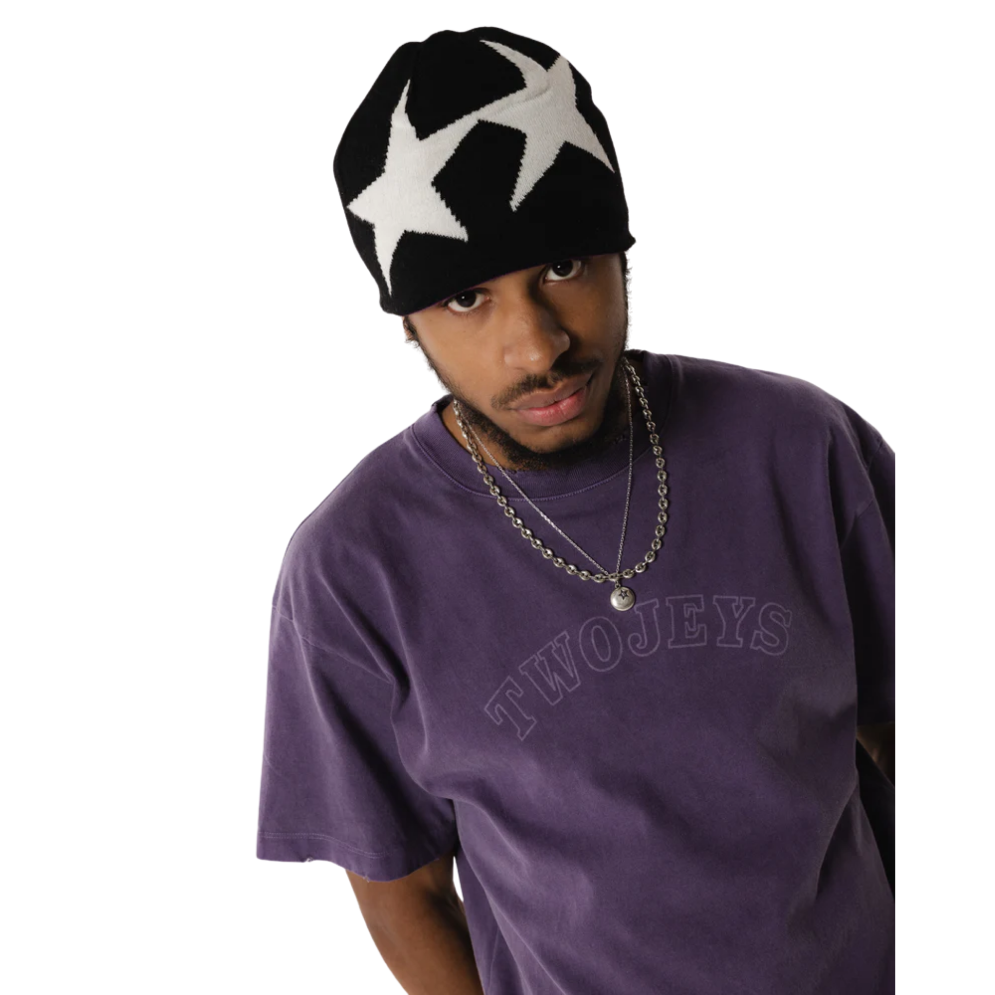 Reversible Icon Black/Purple Beanie